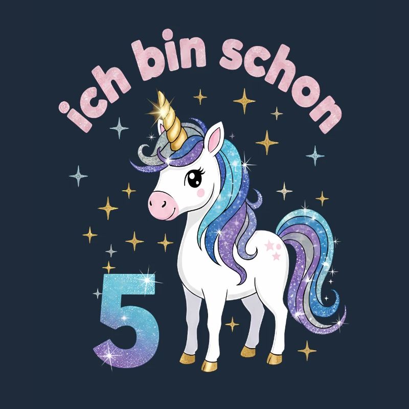 5. Geburtstag Einhorn Mädchen Ich bin schon 5