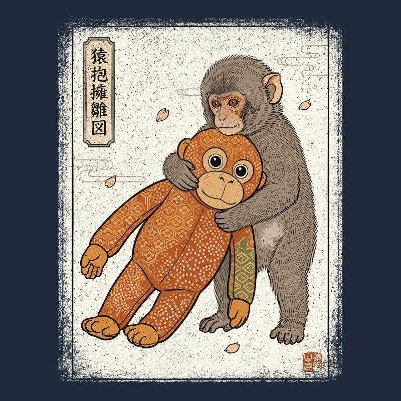Ukiyo-e Baby Monkey Punch