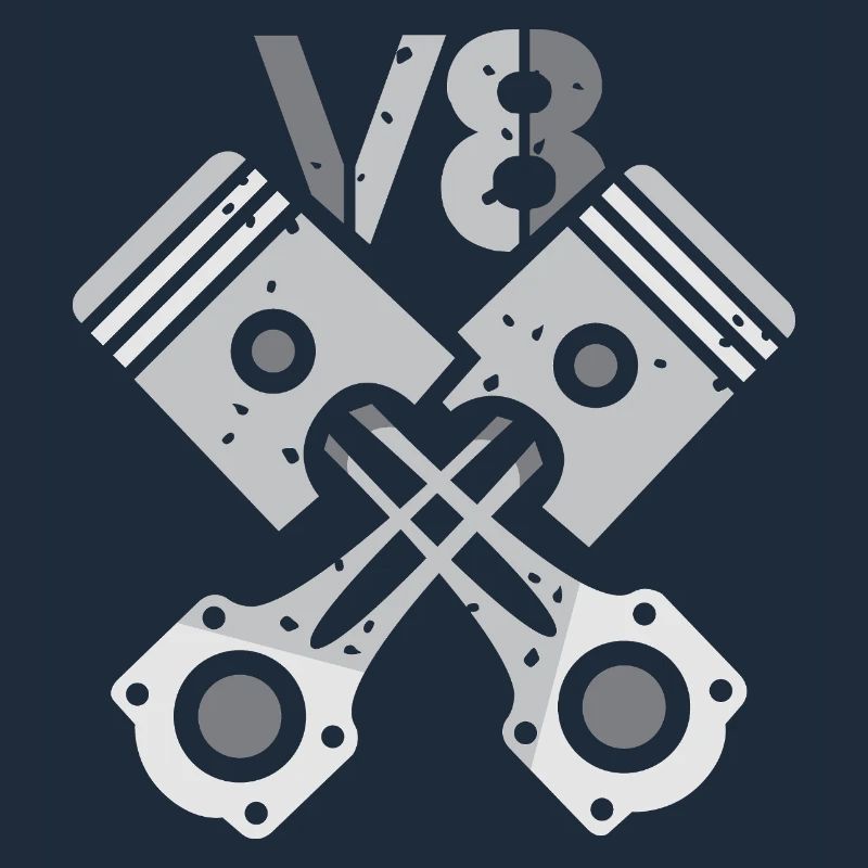 V8 Engine Piston – Mechanic Power Design