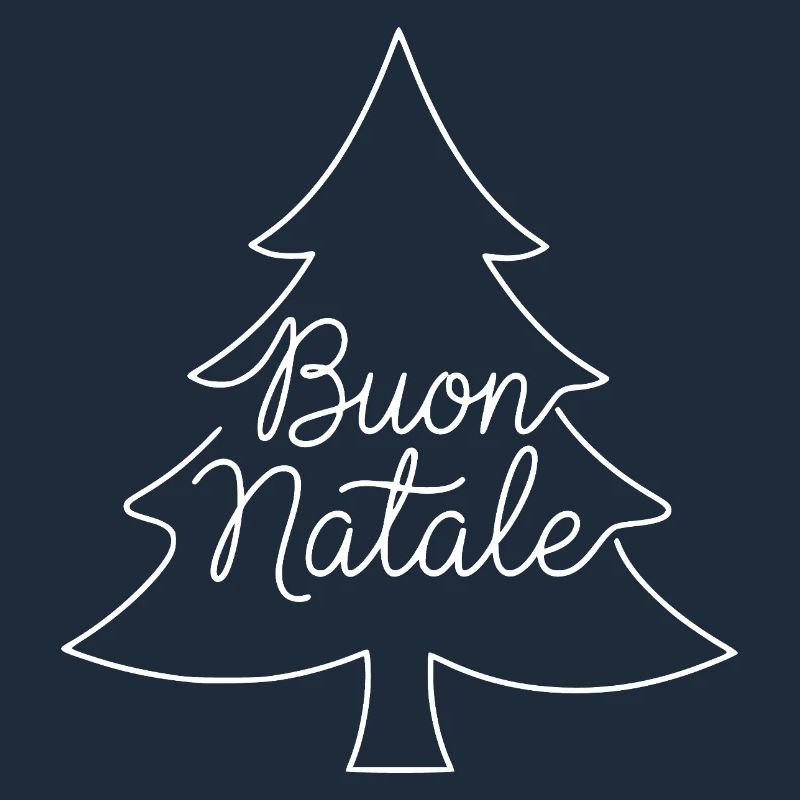 Conception du sapin de Noël Buon Natale