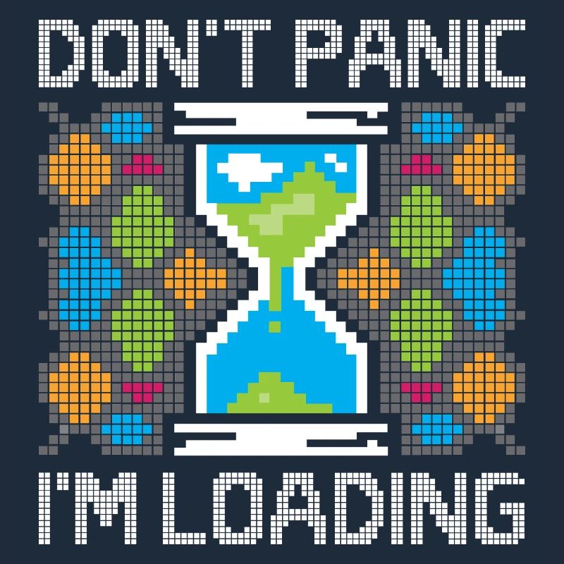 Pixel Gaming Loading – Don’t Panic Sanduhr