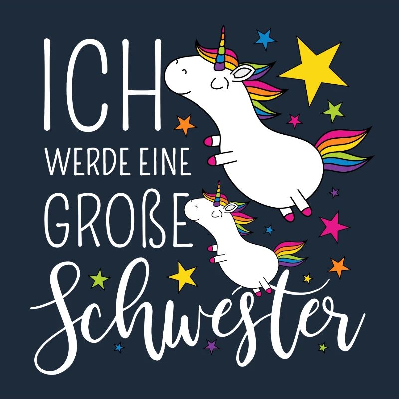 Große Schwester Einhorn Einhörner Geschwister