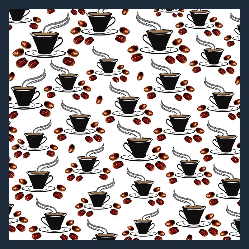 kaffeetassen Kaffeebohnen Küchenmuster