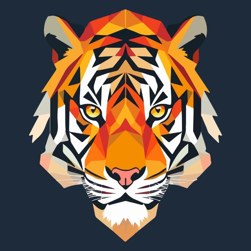 Stylized Tiger, Geometric