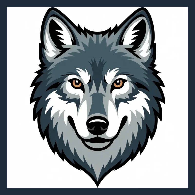 Wolf Head – stylized illustration