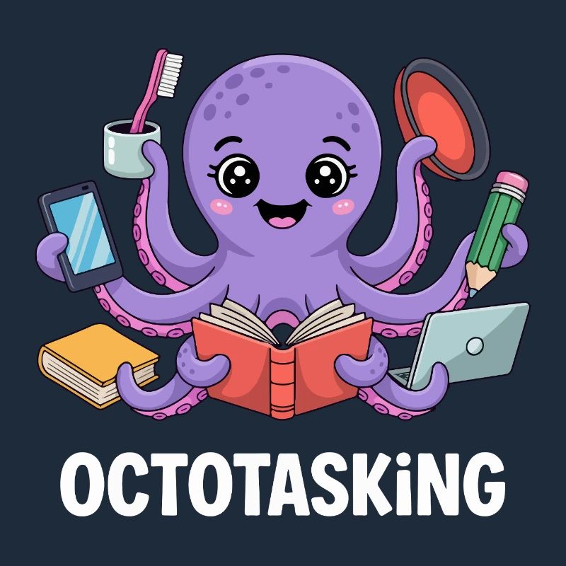 Octotasking octopus en mode multitâche