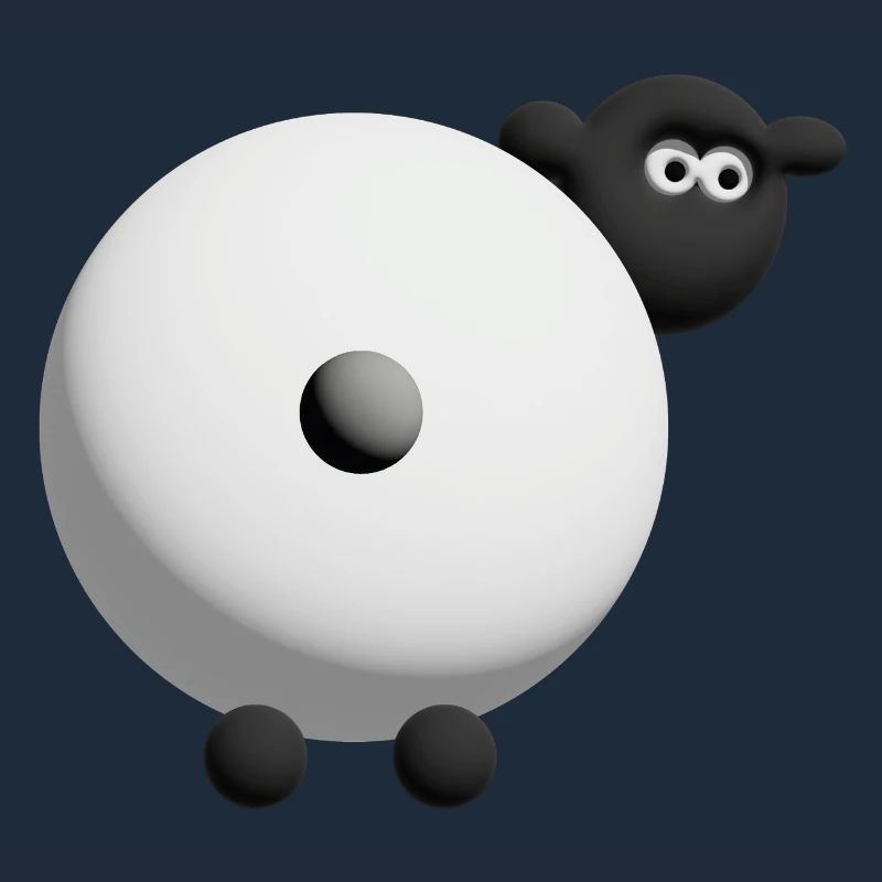 Conception de câlins 3D de mouton