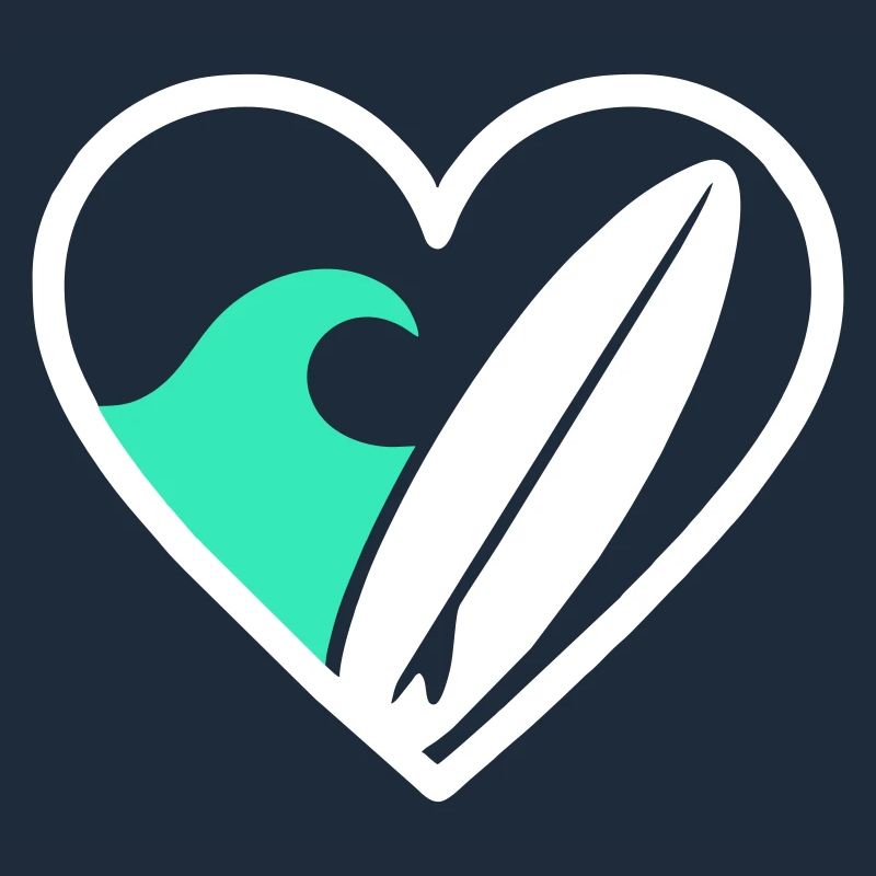Surf Heart Board Wave Ocean Geschenk