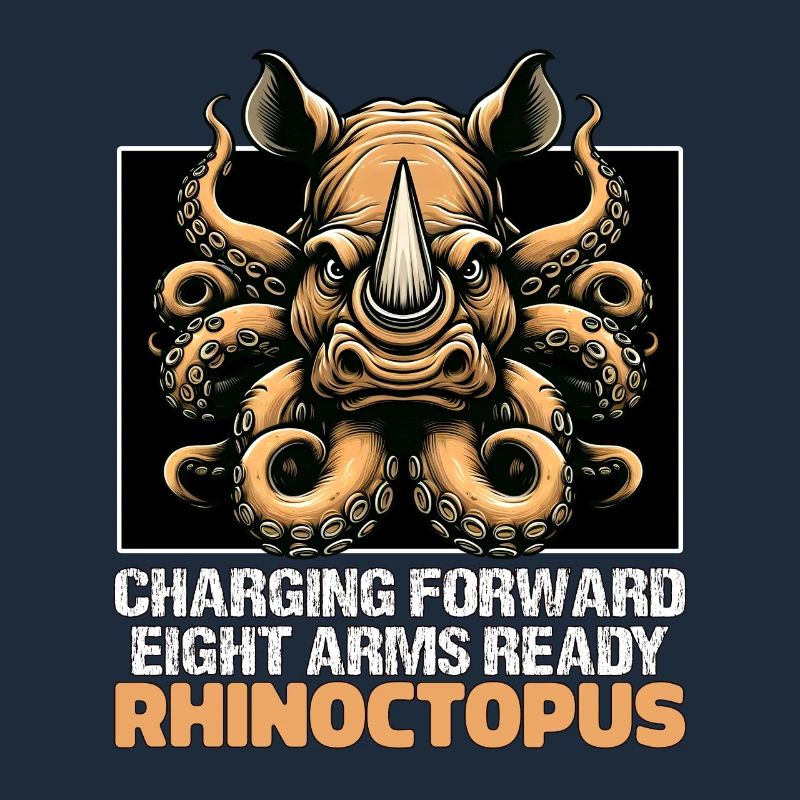 CHARGING FORWARD EIGHT ARMS READY RHINO & OCTOPUS