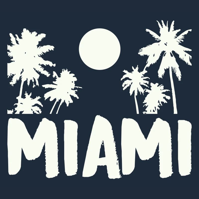 Miami Night Palm Trees