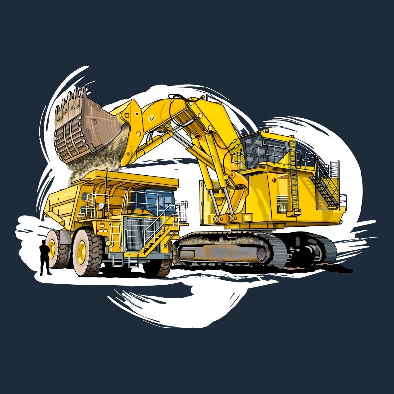 Mega machines on the construction site