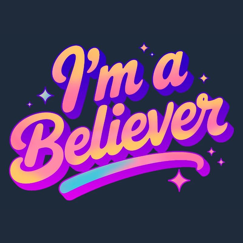 Ich bin ein Gläubiger Glaube Disco Party Design