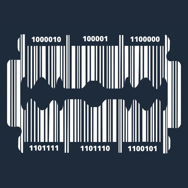 Razor blade with code
