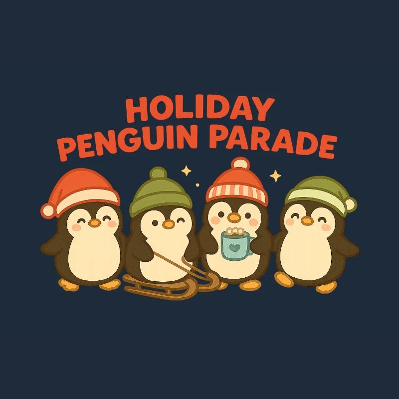 Frohe Pinguin Parade