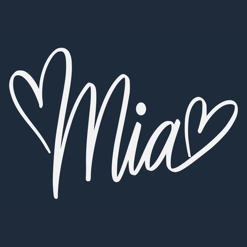 Mia Name Design with Hearts