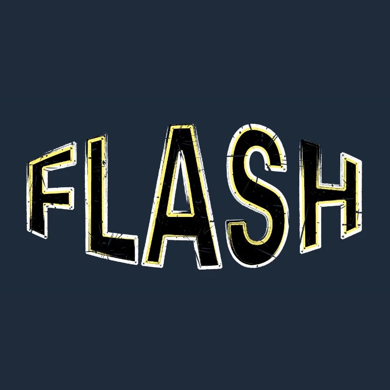 FLASH Label mit Blitzen