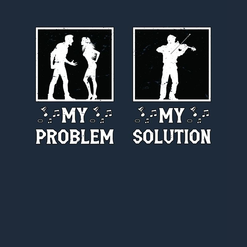 Fiddle Player My Problem My Solution Pictogram Dad