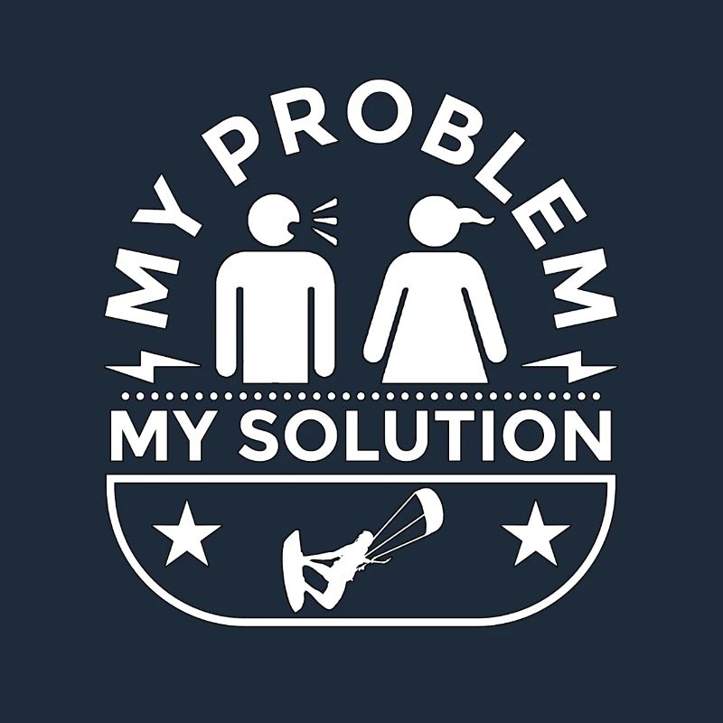 Kiteboarder My Problem My Solution Pictogram Mom