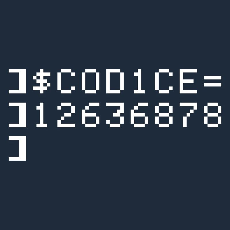 C0D1CE Codice 8-Bit Esadecimal Code Nerd Pix