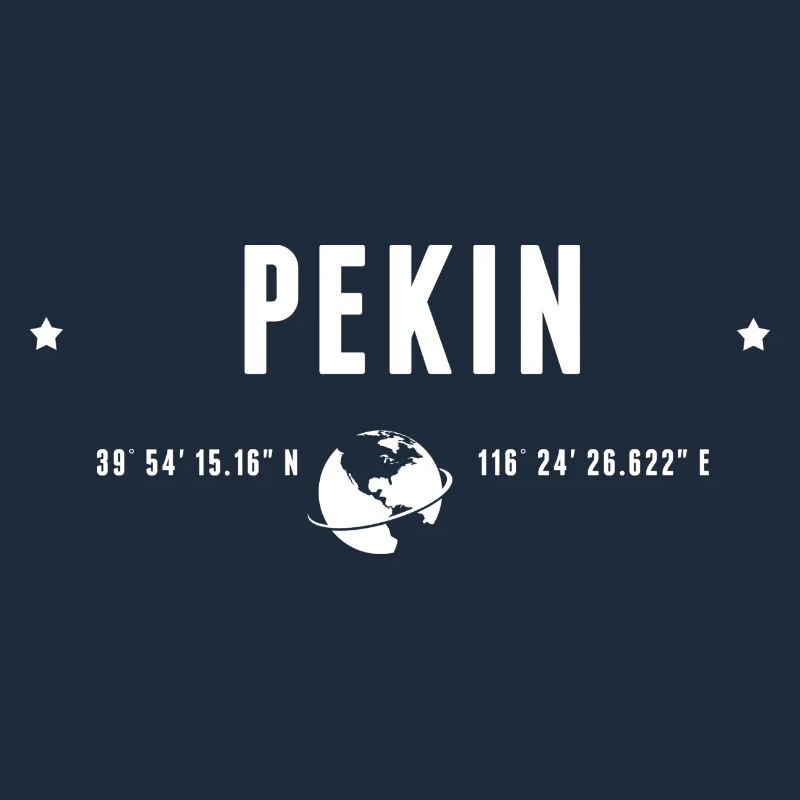 Beijing Stylized Geographical Coordinates