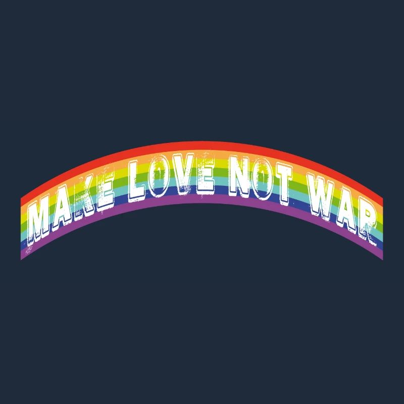 make love not was | rainbow flag