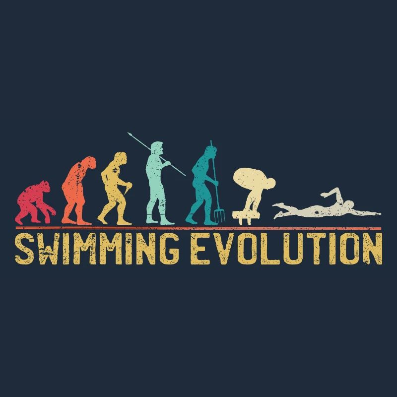 Swimming Evolution Progress Illustration