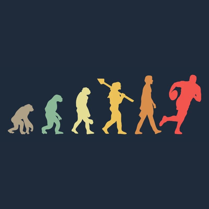 Evolution Rugby Spieler Rugby Entwicklung Retro