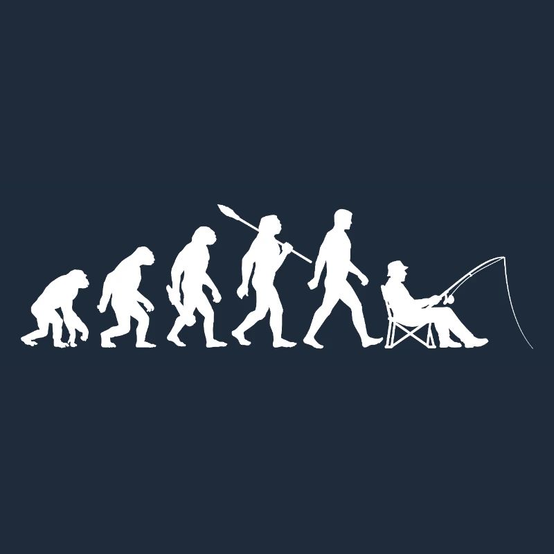 Evolution - Angler, Angeln Geschenk