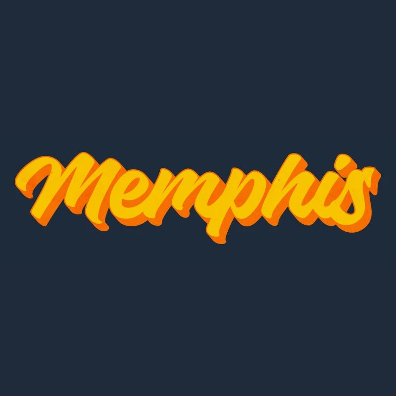 Memphis Retro Script Sunset
