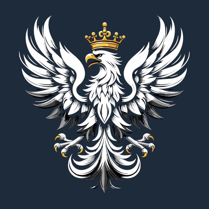Polska Eagle Pole Polish Eagle White Gift
