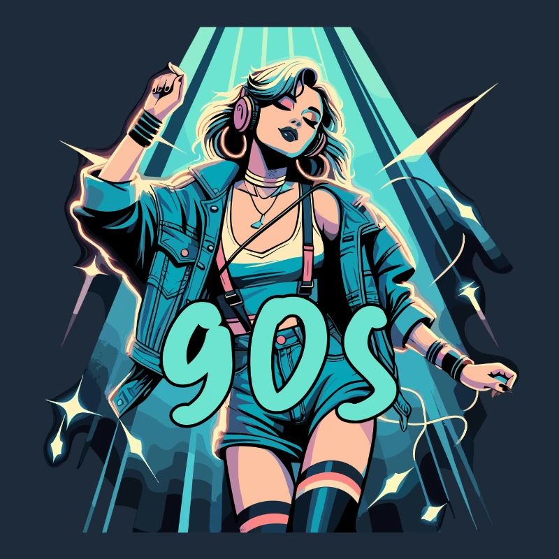 Woman Dancing 90s Retro Disco Disco Gift
