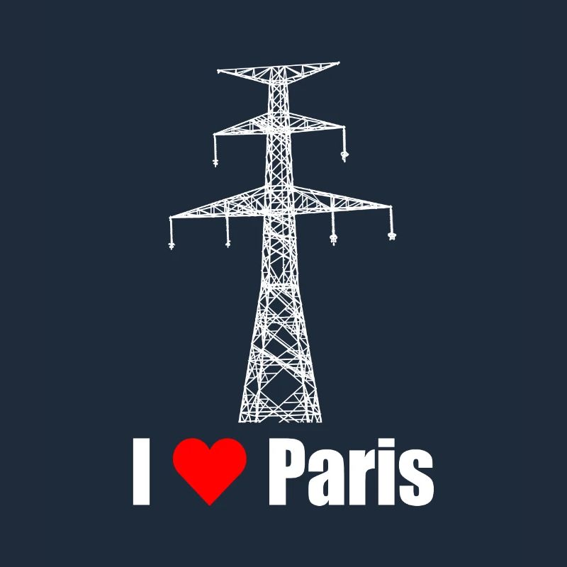 Paris Eiffelturm Strommast Elektriker Satire Liebe