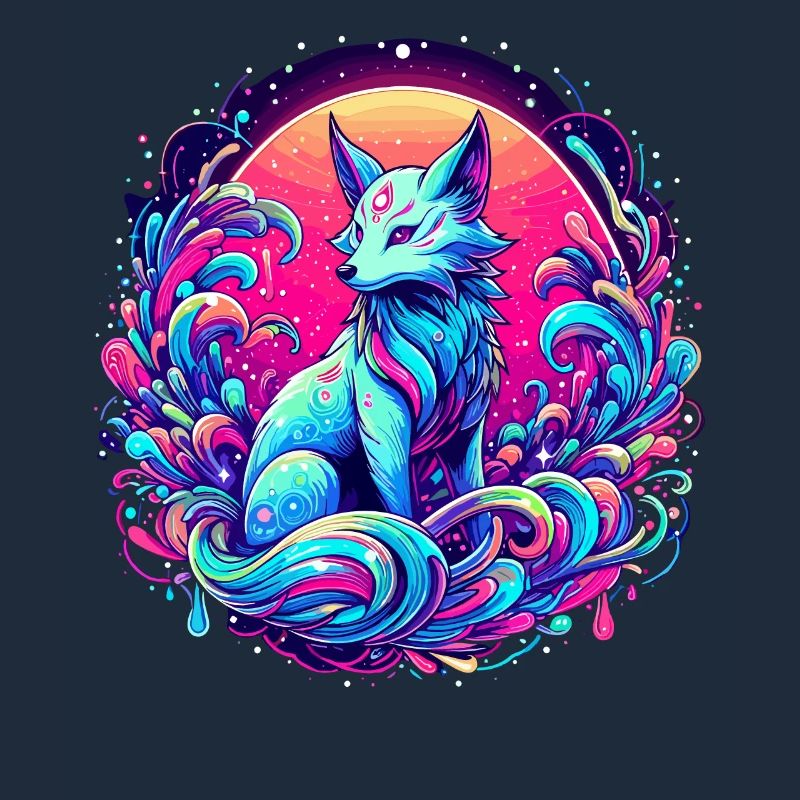 Fox Art Psychedelic