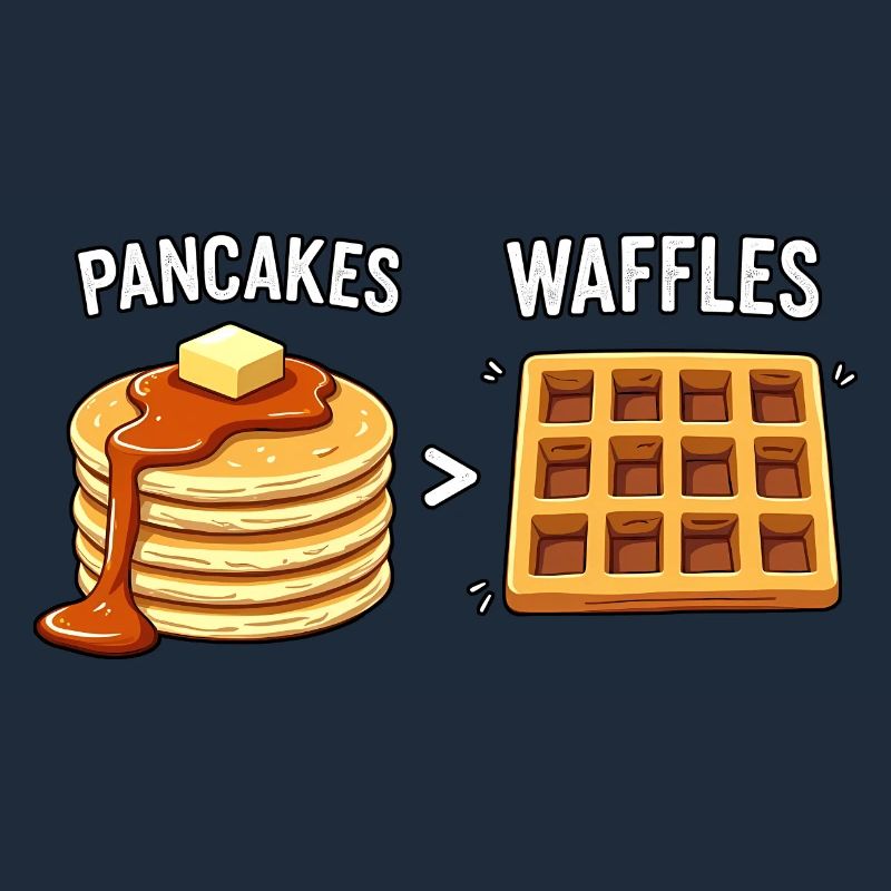 Pancakes over waffles
