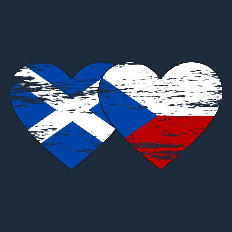 Ecosse République Tchèque Drapeau Coeur Utilisé