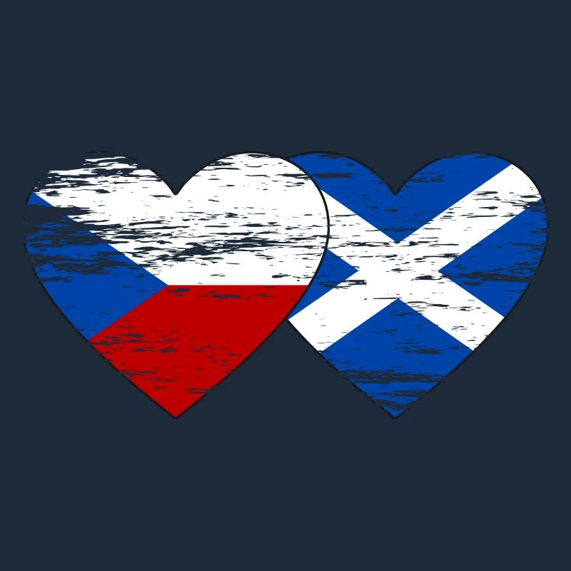 République tchèque Ecosse drapeau coeur utilisé