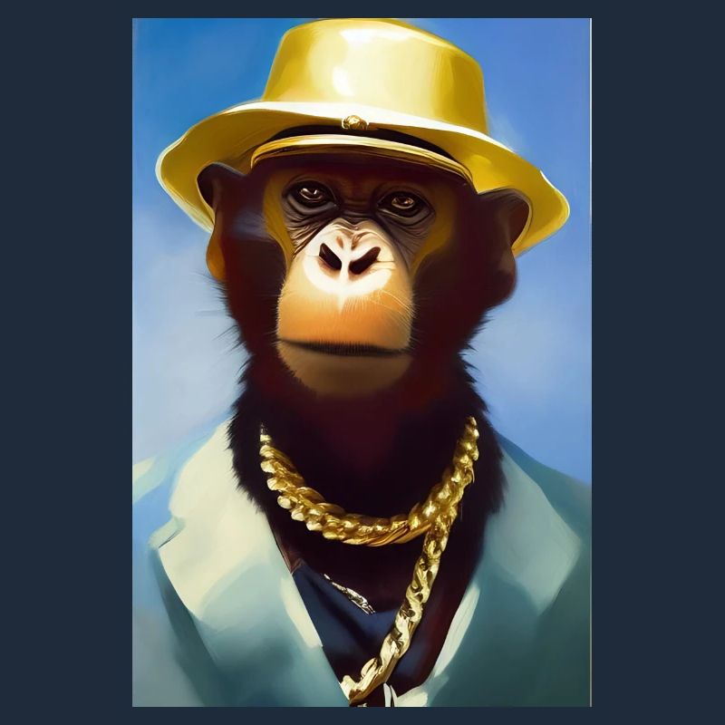Cool monkey with gold chain