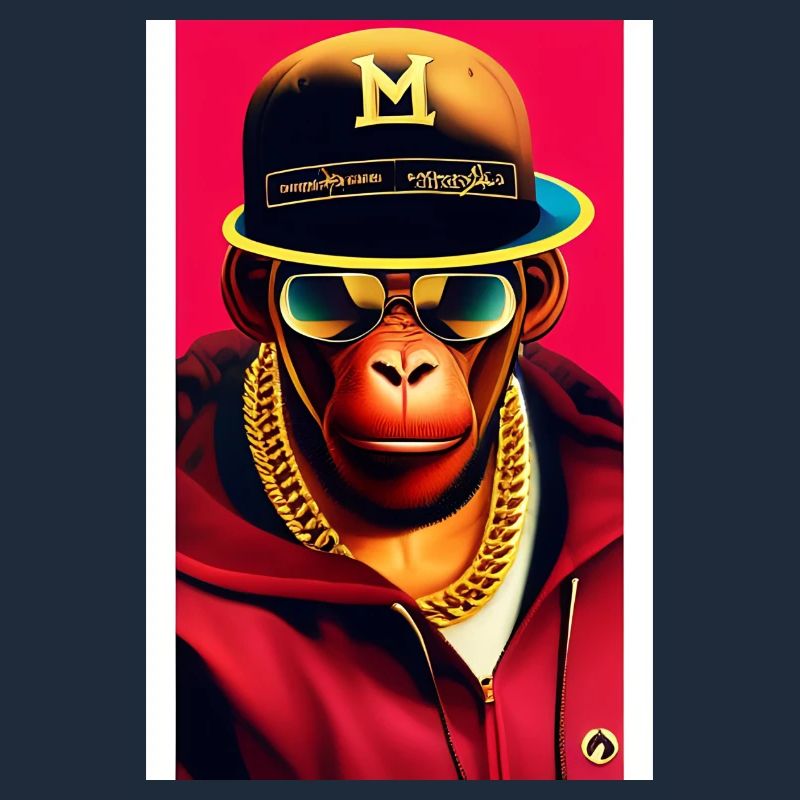 Cool monkey with gold chain