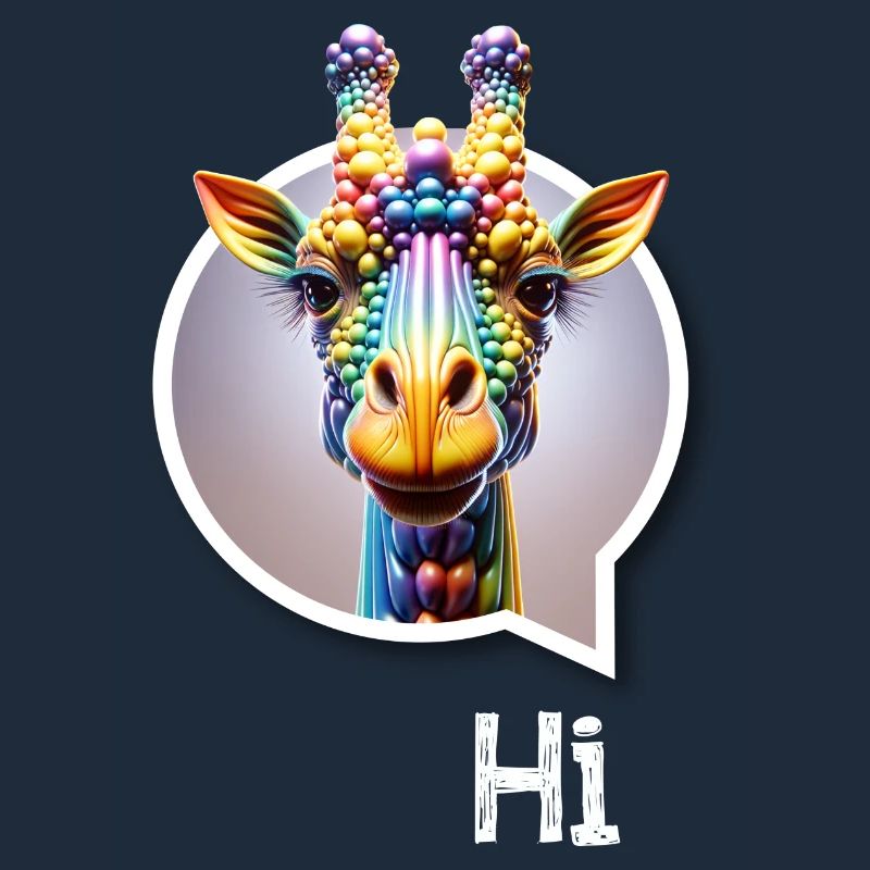 Giraffe diversity CSD regenbogen 3D spruch balloon