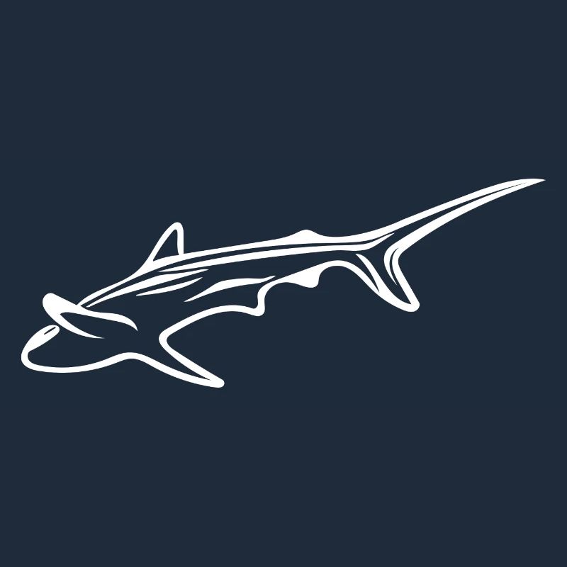 Requin élégant dans le courant de dérive
