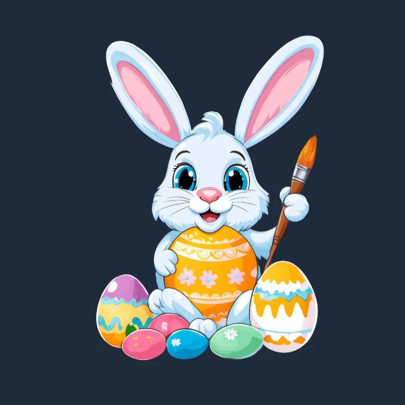 Easter bunny with Easter eggs