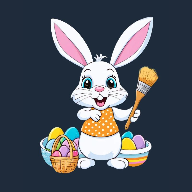 Easter bunny with Easter eggs