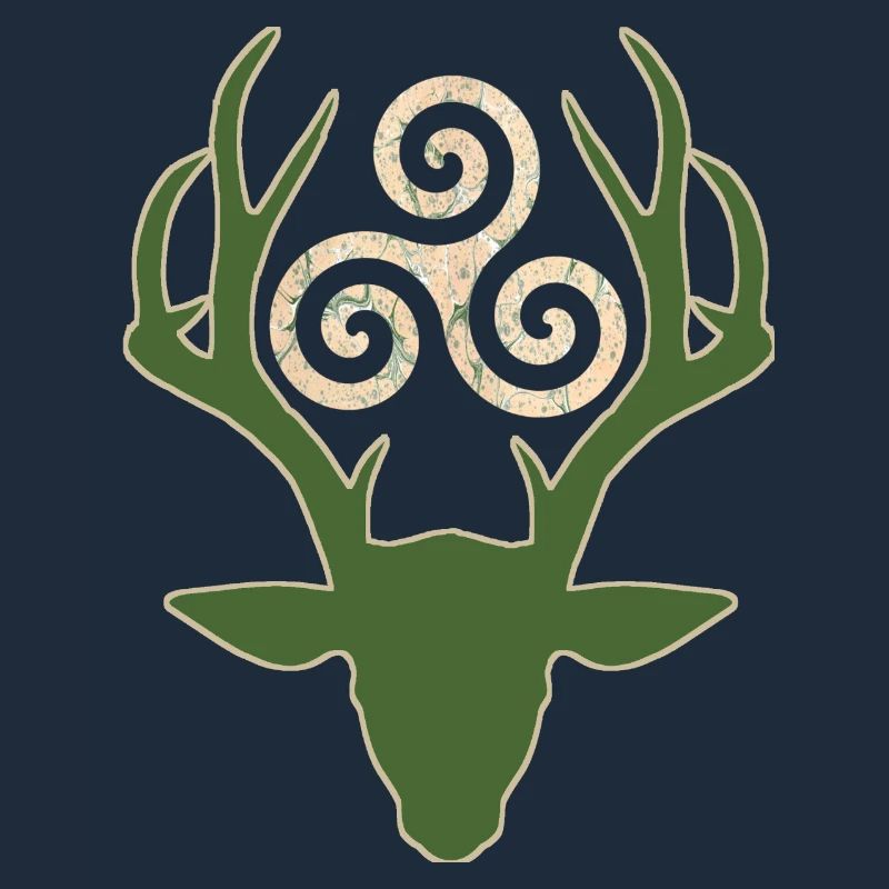 Celtic symbol 1 e 1 with deer