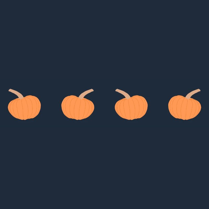 4 pumpkins in a row