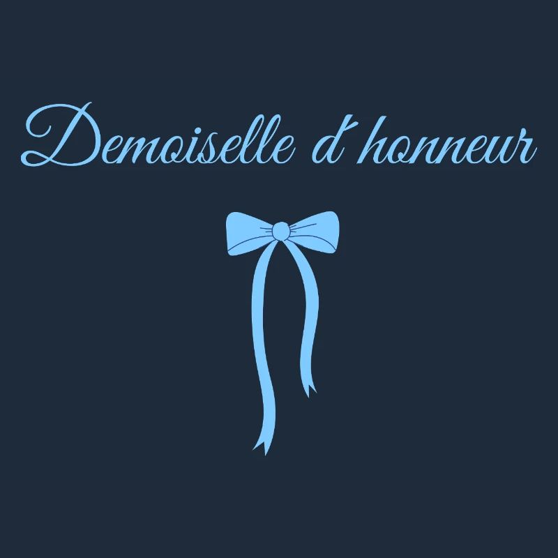 Blue Bow Bridesmaid