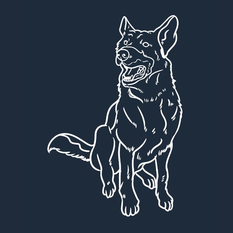 German shepherd drawing