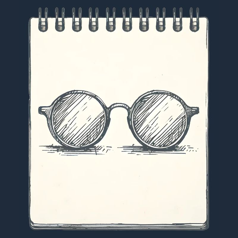 Zeichnung einer Brille