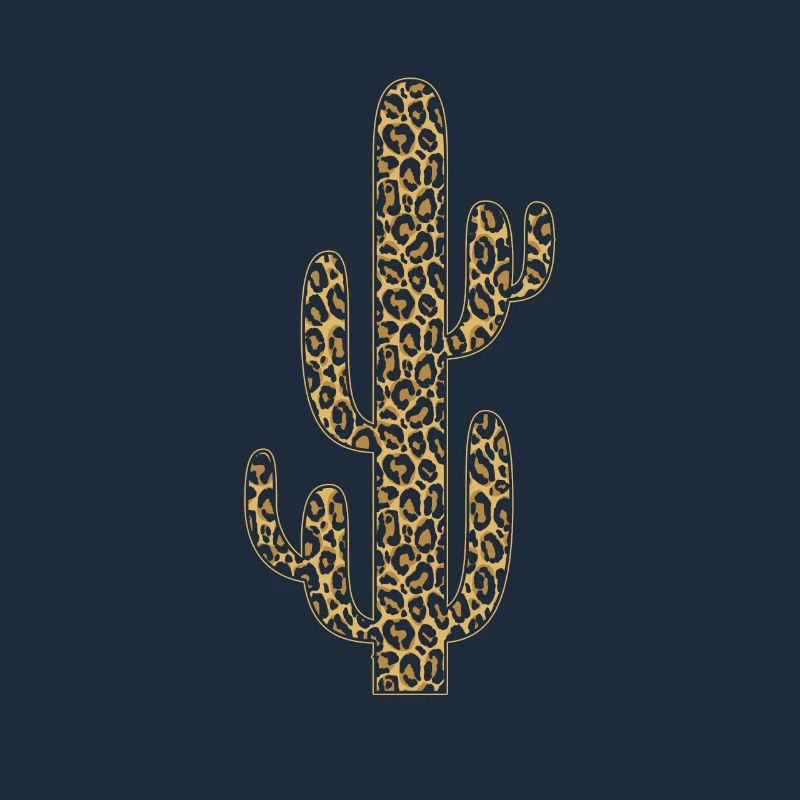 Conception de cactus avec imprimé leo