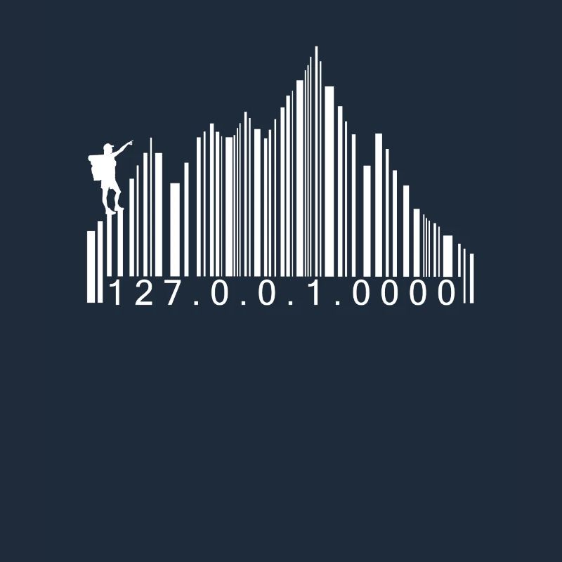 Barcode mountains code hiking hiker barcode