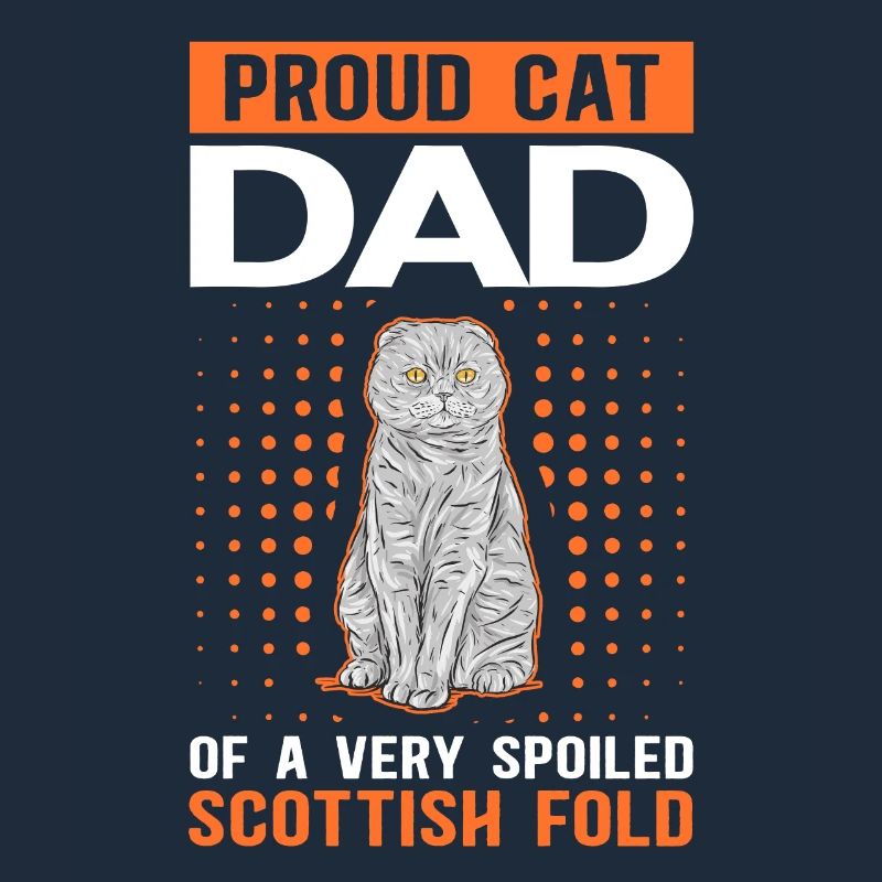 Scottish Fold-eared Cat Dad Cat Daddy Gift